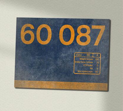 60087 GBRF weathered Data Panel Sign