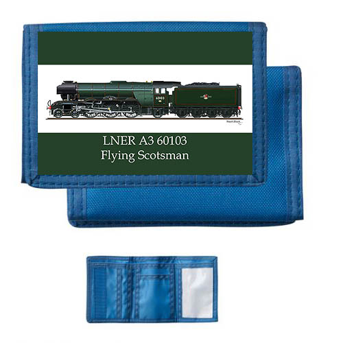 60103 Flying Scotsman Blue Nylon Wallet 60103 Flying Scotsman Blue Nylon Wallet