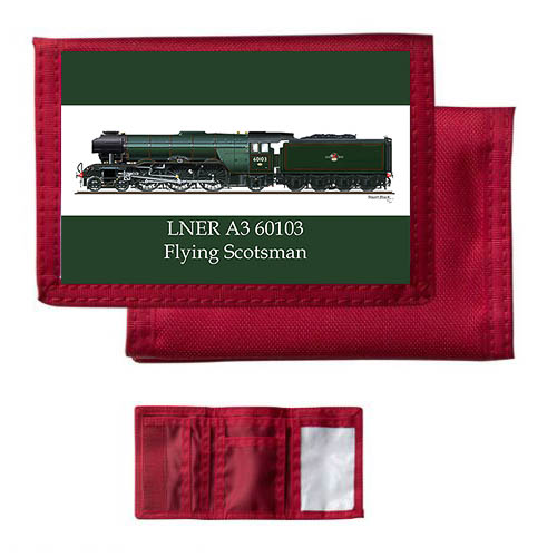 60103 Flying Scotsman Red Nylon Wallet 60103 Flying Scotsman Red Nylon Wallet