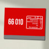 66010 DB Schenker Red Clear Data Panel Sign 66010 DB Schenker Red Clear Data Panel Sign