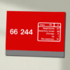 66244 DB Schenker Red Clear Data Panel Sign 66244 DB Schenker Red Clear Data Panel Sign