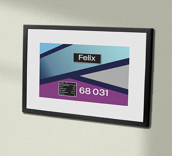 68031 TPE with name Framed Data Panel 68031 TPE with name Framed Data Panel