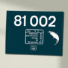 81002 BR Blue data plate Data Panel Sign 81002 BR Blue data plate Data Panel Sign