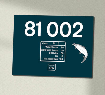 81002 BR Blue data plate Data Panel Sign