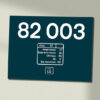 82003 BR Blue data plate Data Panel Sign 82003 BR Blue data plate Data Panel Sign