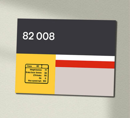 82008 Intercity Original data plate Data Panel Sign