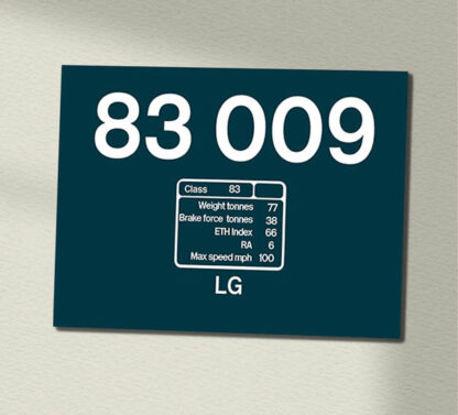 83009 BR Blue data plate Data Panel Sign