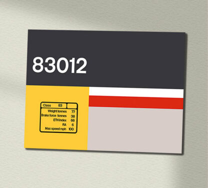 83012 Intercity Original data plate Data Panel Sign