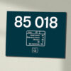 85018 BR Blue data plate Data Panel Sign 85018 BR Blue data plate Data Panel Sign