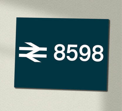 8598 br blue Number Data Panel Sign