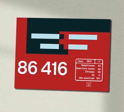 86416 RES Clear Data Panel Sign