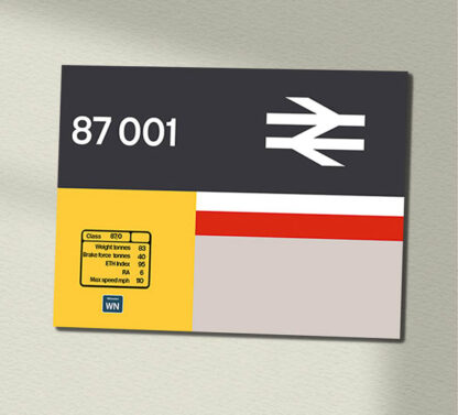 87001 Intercity Original Data Panel Sign