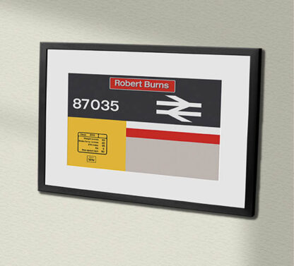 87035 Intercity Original Framed Data Panel