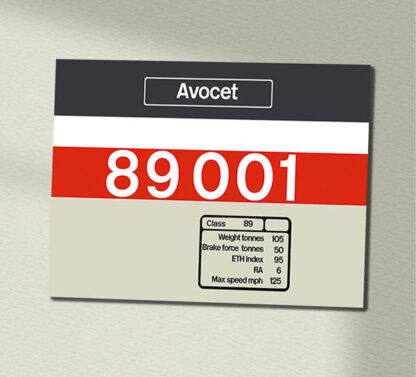 89001 Intercity Original Data Panel with name Data Panel Sign