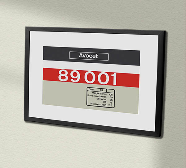 89001 Intercity Original Data Panel with name Framed Data Panel 89001 Intercity Original Data Panel with name Framed Data Panel