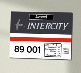 89001 Intercity Swift Clear with name Data Panel Sign