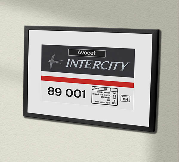89001 Intercity Swift Clear with name Framed Data Panel 89001 Intercity Swift Clear with name Framed Data Panel
