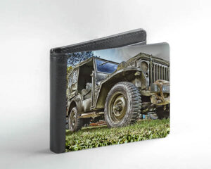 8AF Willys Jeep Faux Leather Wallet