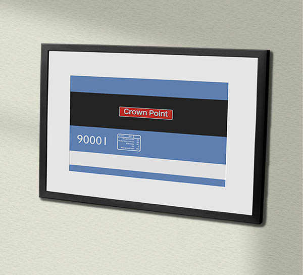 90001 Anglia blue with name Framed Data Panel 90001 Anglia blue with name Framed Data Panel
