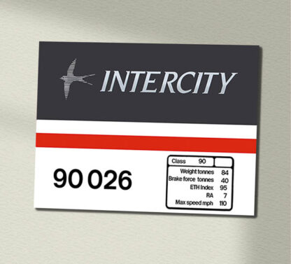 90026 Intercity Swift Clear Data Panel Sign