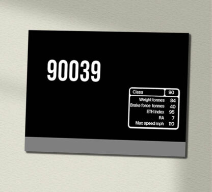 90039 DB Schenker Black Clear Data Panel Sign