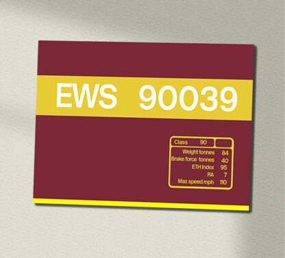 90039 EWS Original Clear Data Panel Sign