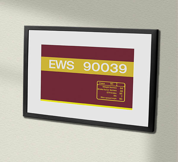 90039 EWS Original Clear Framed Data Panel 90039 EWS Original Clear Framed Data Panel