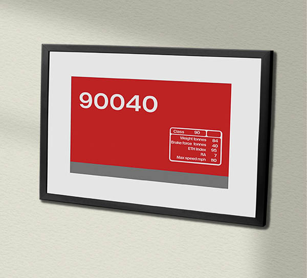 90040 DB Schenker Red Clear Framed Data Panel 90040 DB Schenker Red Clear Framed Data Panel