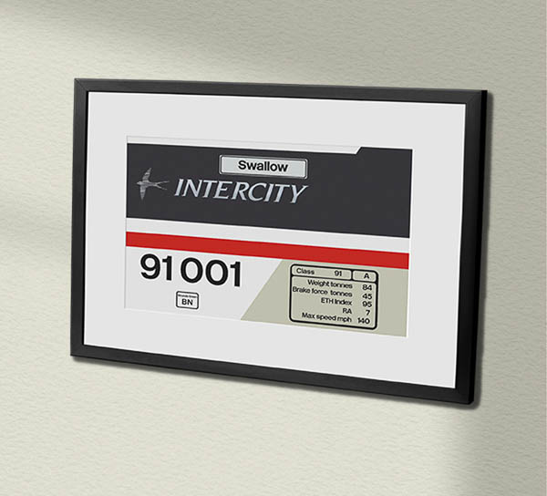 91001 Intercity Swift Clear with name Framed Data Panel 91001 Intercity Swift Clear with name Framed Data Panel