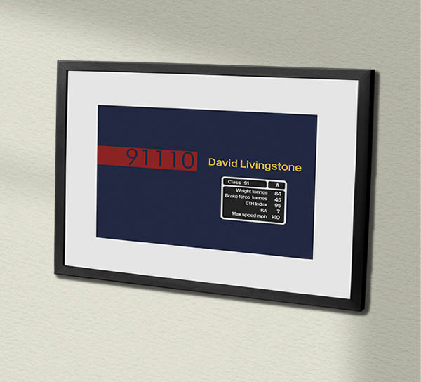 91110 GNER with name Framed Data Panel 91110 GNER with name Framed Data Panel