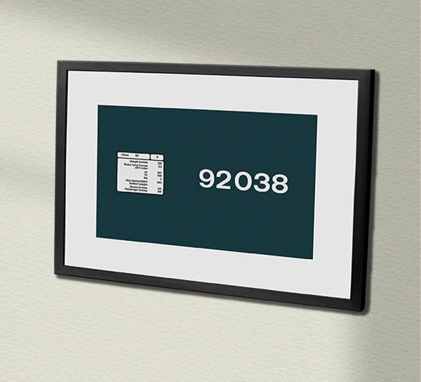 92038 Caledonian Sleeper Clear Framed Data Panel 92038 Caledonian Sleeper Clear Framed Data Panel