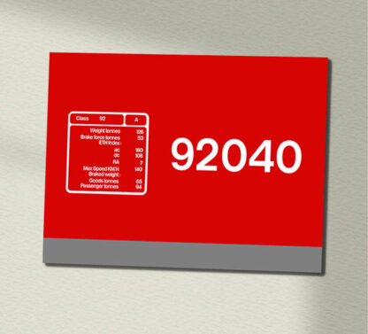 92040 DB Schenker Red Clear Data Panel Sign