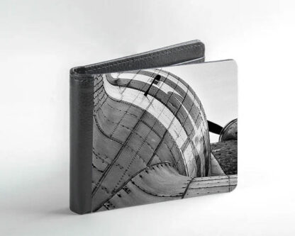 Abstract Black and White C-47 Dakota Faux Leather Wallet