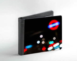 Abstract London Lights Faux Leather Wallet