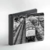 Black and white class 45 hauled train Faux Leather Wallet Black and white class 45 hauled train Faux Leather Wallet