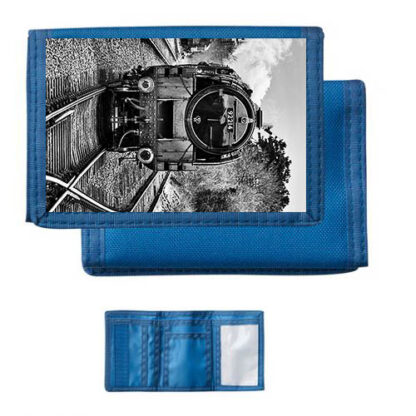 B&W 9F Blue Nylon Wallet