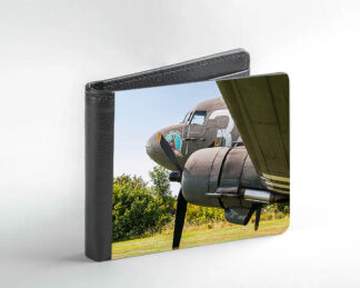 C47 Dakota cockpit from under the wing Faux Leather Wallet