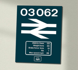 Class 03 03062 BR Blue data panel Wall Sign