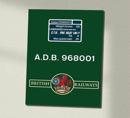 Class 15 ADB968001 BR Green Wall Sign