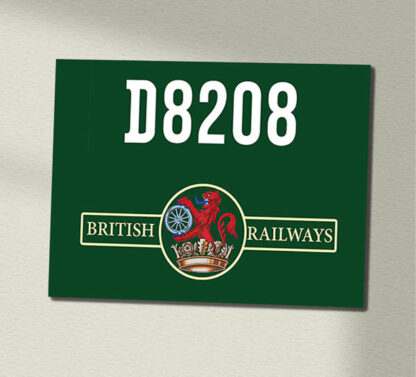 Class 15 D8208 BR Green Data Panel Sign