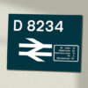 Class 15 D8234 BR Blue Data Panel Sign Class 15 D8234 BR Blue Data Panel Sign