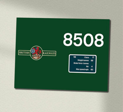 Class 17 8508 br green Number Data Panel Sign