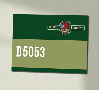 Class 24 D5053 BR Green Data Panel Sign