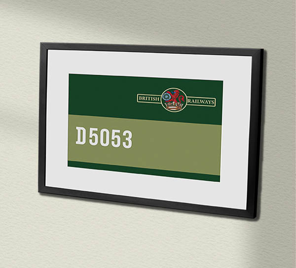 Class 24 D5053 BR Green Framed Data Panel Class 24 D5053 BR Green Framed Data Panel
