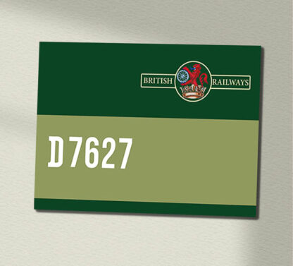 Class 25 D7627 BR Green Data Panel Sign