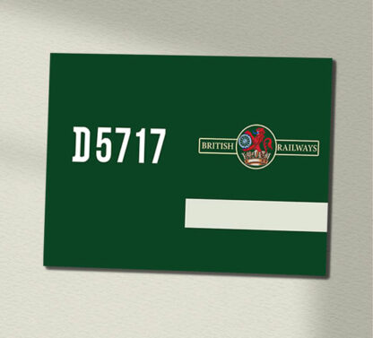 Class 28 D5717 BR Green Data Panel Sign