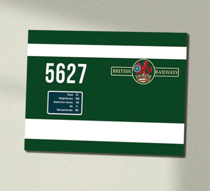 Class 31 D5627 BR Green Data Panel Sign