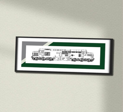 Class 37 D6910 BR Green Framed Swash