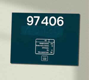 Class 40 97406 - 40135 Limited Edition clean v4 Data Panel Sign