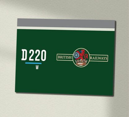 Class 40 D220 Green Data Panel Sign